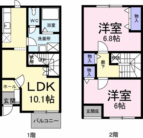 シャンブルアロリ　Ｄの物件間取画像